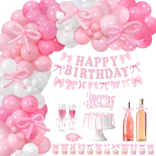 FHzytg 20Pcs Pink Girl Party Favor Bags, Hot Pink Princess Party Candy Bags Gift Bags Pink Theme Party Treat Goodie Bags for Princess Birthday Baby Shower Bachelorette Party Decorations