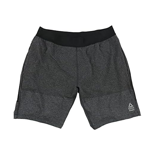 Reebok Short Crossfit Myoknit, cinza/preto, médio