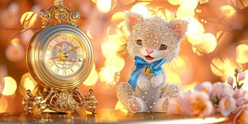 Diamond Painting Adulte chat bricolage DIY pierres précieuses broderie 5D