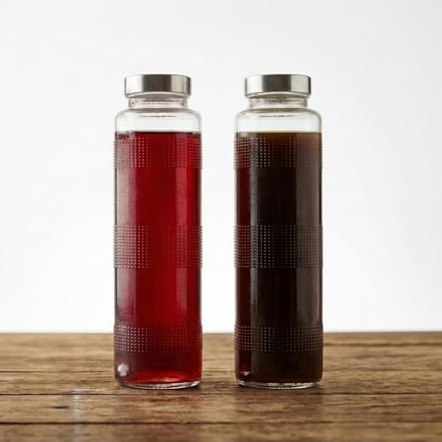 Image of Glass Water Bottle 750 ml (Pack Of 2)