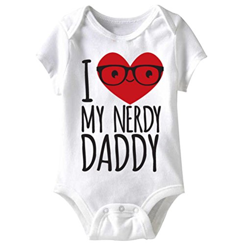 A&E Designs Baby Romper Nerd Dad Onesie
