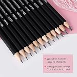 Crayons de croquis professionnels, 12 PCS Dessiner ensemble de crayons 8B-2H, Crayon dessin Sketch Crayons ensemble de fournitures d'art avec Graphite Crayons pour les artistes, les enfants, les étudiants, les adultes, Sketching Lover
