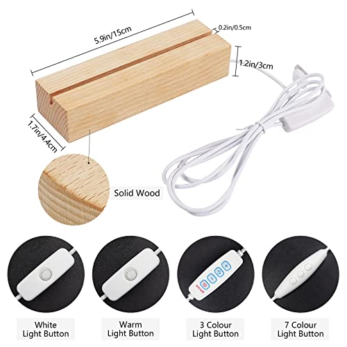 1 pezzo di legno ha condotto la luce di base di