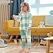 GuoChe Buffalo Plaid Fashion Teal Toddler Pjs For Kids Fall 3-8Years