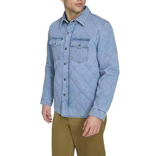 Levi's Men's Diamond Quilted Denim Shacket3
