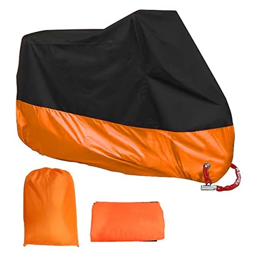 Acelane Motorcycle Cover, All Season Waterproof Outdoor Dustproof Durable Vehicle Cover with Lock Holes Fits up to 116 inches for Harley Davidson, Honda, Suzuki,Yamaha and More