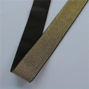 EUXHTYWP Glitzerndes Gold-Silber Gummiband 10/15/25/40mm