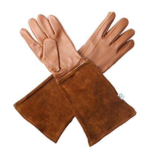 Kim Yuan Rose Pruning Gloves For Men And Women. Goatskin Leather Gardening Gloves #TOP1