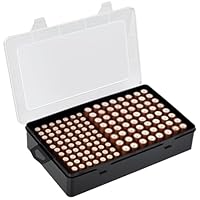 Xuerdon Batterie Aufbewahrungsbox, Batterie Box Für 134 Stk. AA & AAA Batterien, Tragbare Garage-Organisationsbox, Geeignet Für Zuhause, Küche, Lager (Batterien Nicht Enthalten)-Schwarz