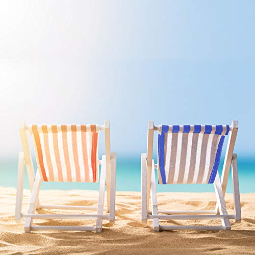 4 Pezzi Mini Sedie a Sdraio Sedia da Spiaggia