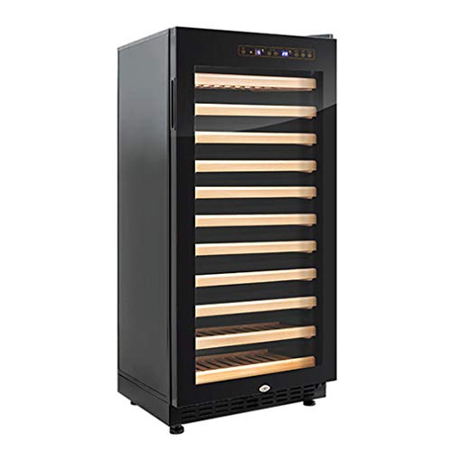 Design Weinkühlschrank Weinflaschen Kühlschrank, Touch Panel für bis zu 50 Flaschen Single Temperaturzonen 5-22°C 11 Holz-Einschübe,
