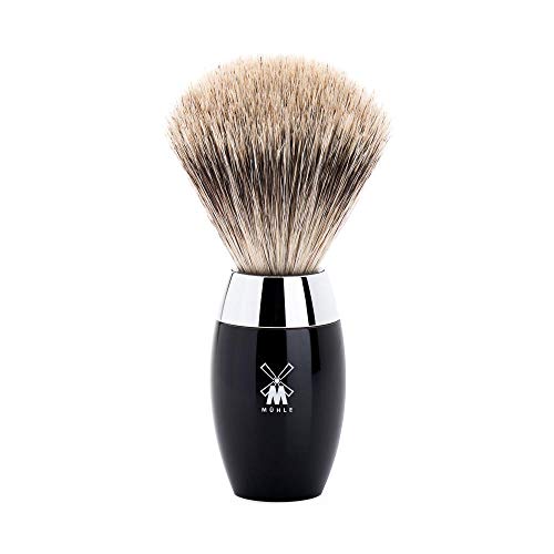 Mühle brocha de afeitar Kosmo mango negro para afeitado clasico tradicional