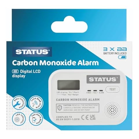 STATUS Carbon Monoxide Alarm with Batteries Cover