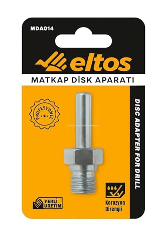 Matkap Disk Aparatı, M14, Matkap Uyumlu, Korozyon Dirençli, Disk Altlığı Bağlama