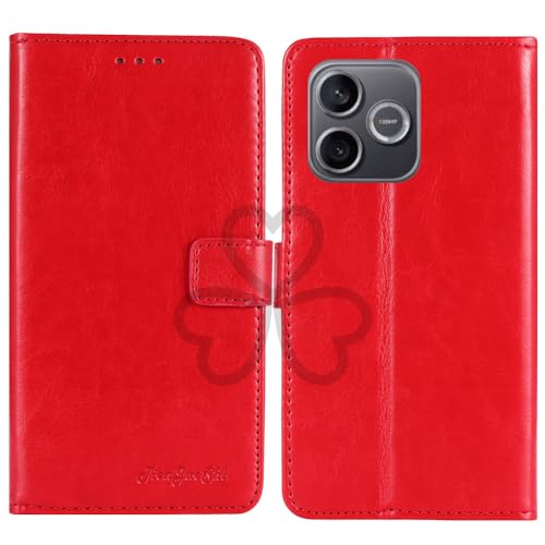 TienJueShi Red Book Stand Retro Flip Leather Protector Phone Wallet Gel Cover Etui TPU Silicone Case For Honor 600 Lite 6.6 inch