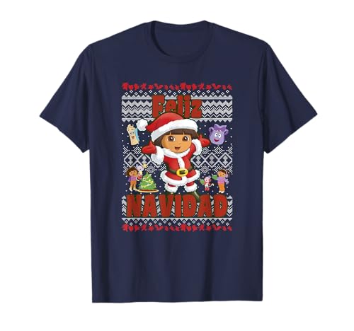 Image of Dora the Explorer Christmas Dora Santa Ugly Sweater T-Shirt