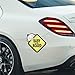 Baby On Board Sticker for Cars- 2Pack Baby in Car High Intensity Reflective Waterproof Vinyl Safety Car Signs for Rear, Side Windows, Bumpers