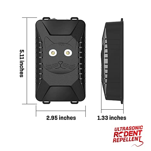 Exterminators Choice Under Hood Rodent Repeller To Protect Wires - Rodent Repellent For Car Engines, Attics, & Basements - Humane Alternative Ultrasonic Mouse Repellent With Led #TOP1