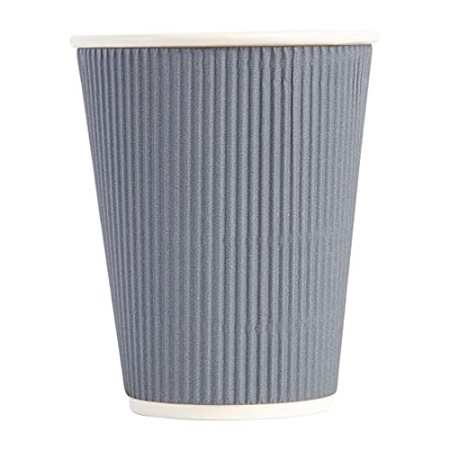 500x Fiesta Hot Cup Ripple Wall Charcoal 12oz Disposable Take Away Travel 3 Gallery Image 500x Fiesta Hot Cup Ripple Wall Charcoal 12oz Disposable Take Away Travel 3 Gallery Image