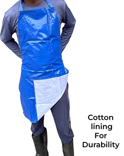 Image of Waterproof Aprons for Diswashing, Chemical Handling, Meat Cutting, Liquid handling, Durable, Multi purpose (24 * 36, BLUE, 1)