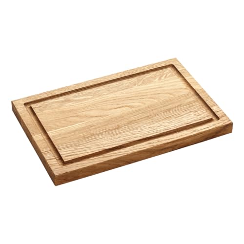 Holzschneidebrett rechteckig klein Schneidebrett für die Küche aus robuster Eiche Maße: 30 x 20 x 2 cm | Holz-Leute
