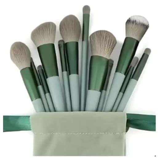 Kit de Pincéis de Maquiagem, 13 Peças, Cerdas Sintéticas Macias, Pinceis Make com Bolsa Organizador Para Base em Pó Solto Blush Corretivo Sombra Conjunto de Pincéis Cosméticos Sobrancelha