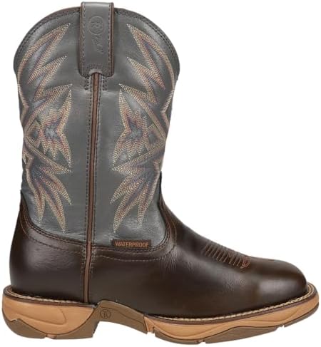 Tony Lama Men's Bartlett Coffee Western Work Boot Soft Toe Brown 9 EE US | Image 2