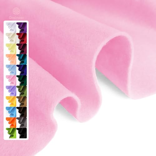 Image of Baby Pink Soft Felt Sheet, 36 inch x 36 inch, 1.6mm Thick Acrylic Felt Fabric | Premium Craft Felt for Sewing, DIY Projects, Decorations, Art, and School Projects