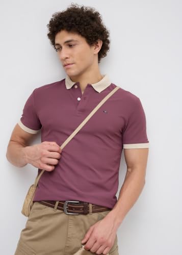 Image of Nostrum Mary Half Sleeve Polo T-Shirt with Two-Tone Collar, Stylish T Shirt for Men, Polo Tshirts for Men, Cotton T Shirt for Man, Casual Tshirt for Mens Boys