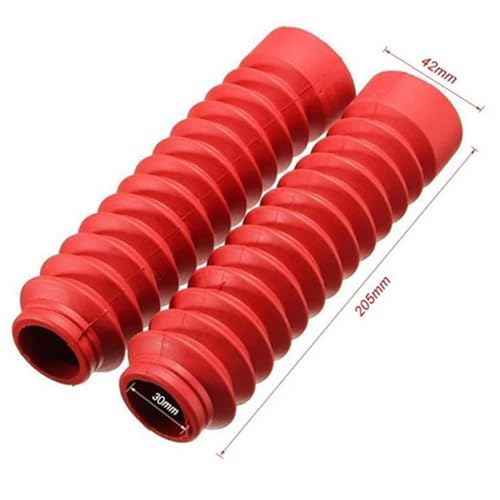 Fundas protectoras rojas para horquilla delantera motocicleta 3