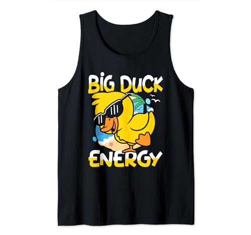Big Duck Energy Cute Duck Rubber Funny Sarcástico Meme Cita Camiseta sin Mangas