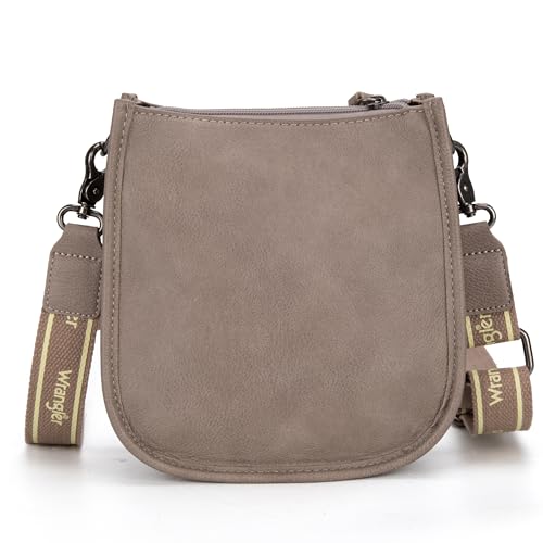 Image of Wrangler Small Crossbody Bag for Women, Mini Shoulder Purse with Adjustable Strap, Vegan Leather Phone Purse