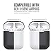 KeyBudz AirPod Case [Front LED Visible] Protective Silicone Cover and Skin Compatible with Apple AirPods Case 2 & 1 (Black)