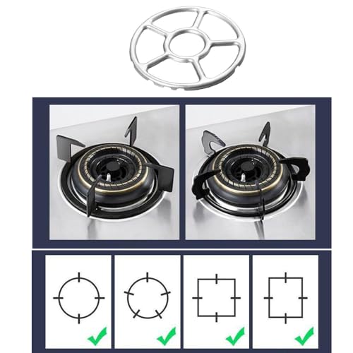 NentMent 3 Pack Propane Stove Gas Ring Reducer Gas Stove Top Trivet Stovetop Espresso Maker Stand Rack for Portable Camping Stove Butane Cooktop Percolator Moka Pot Camping Burner Outdoor Coffee - Thumbnail 4