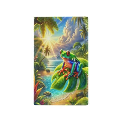 Frog Leaf Light Switch Cover Decorative Receptacle Outlet Wall Plate Guard Plastic Outlet Covers for Farmhouse Home Decor Livingroom (Unused Outlet Cover)