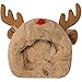 zhangmeiren Cappello, Autunno E Inverno Boy Plus Velvet Horm Hear Hear Hat, Peluche Cappellino Antler di Natale, Regalo di Natale (Color : White)