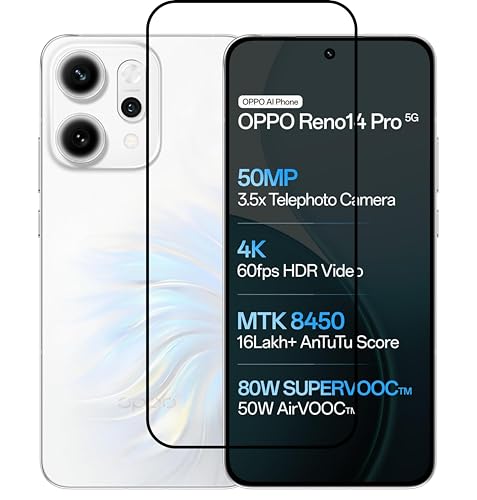 Image of Tempered Glass Screen Protector Compatible For RENO 14 PRO 5G / OPPO RENO 14 PRO with Easy Self Installation Kit