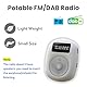 Epronic Mini DAB/DAB+/UKW Radio Tragbares DAB Digitalradio mit Wiederaufladbarem Akku OLED-Display Taschenradio mit Clip + Kopfhörer