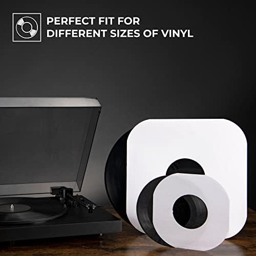 BIG FUDGE Vinyl Record Inner Sleeves - 12 inch x 50 Pcs - Heavyweight & Acid-Free Paper Album Covers - Anti Static Protective Sleeve for Your LP & Single Records