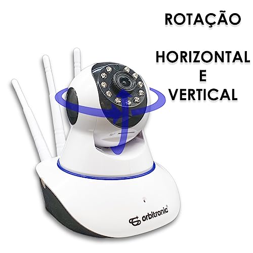 Câmera Segurança 3 Antenas Robo Baba Pet Ip Onvif Wifi Noturna Orbitronic