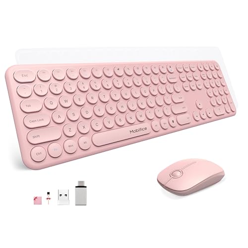 MOBIFICE Wireless Keyboard and Mouse Combo,2.4GHz USB Plug...