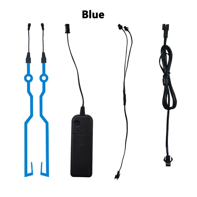 Image of You Glow Girl Helmet EL Light Bar, LED Sticker Light Night Riding Signal for Motorcycle Bike Helmet (Blue)