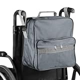 Wheelchair Bags, Wheelchair Backpack Hang on Back, Electric Wheel Chair Accessories (Grey)