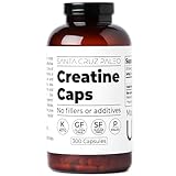 Santa Cruz Paleo Creatine Capsules, Supports Muscle Growth & Energy, Gluten Free, Keto, Sugar Free, Paleo, No Fillers or Additives, Creatine Monohydrate Pills, 2500mg, 100 Servings, 300 Capsules