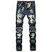 Produktbild Jeans Hose Denim Ripped Hole Straight Jeans Herren Übergröße Herbst Frühling Hip Hop Punkrock Streetwear Trouers 30Winchusasize 921
