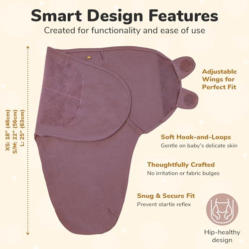Image of Mama Cheetah Baby Swaddle Sack, Organic Cotton Swaddle Blanket, Adjustable Swaddling Sleep Sacks, Easy Swaddles for Boy Girl 3-6 Months, Baby Essentials, 4-Pack