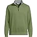 Lands' End Mens Bedford Rib Quarter Zip Sweater Dried Basil Heather Regular Large