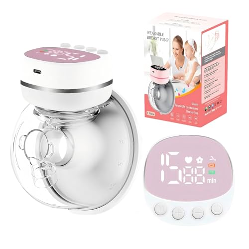 Tire Lait Mmain Libre, Tire-Lait Portable de La Bouche De BéBé Avec 5 Modes et 15 Niveaux...