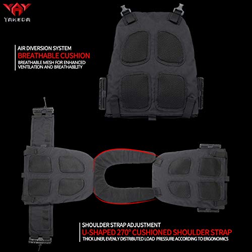 Yakeda Quick Release Military Tactical Outdoor Vest For Men (Black-A) #TOP2
