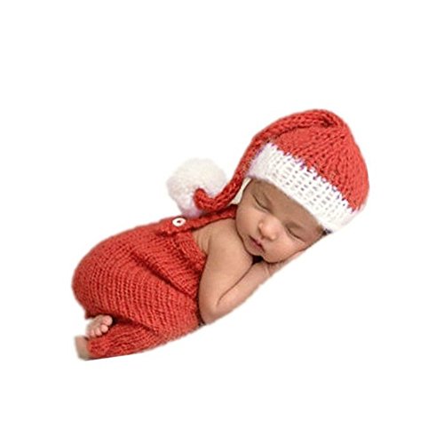 Vemonllas Fashion Newborn Boy Girl Baby Costume Outfits Photography Props Christmas Hat Pants